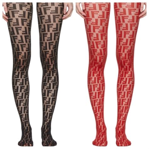 fendi logo tights|fendi inspired stockings.